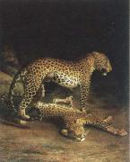 Jacques-Laurent Agasse two leopards playing china oil painting artist